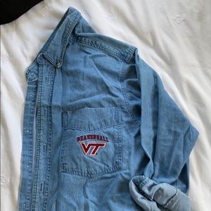 Vintage Virginia Tech Beamerball Denim Shirt